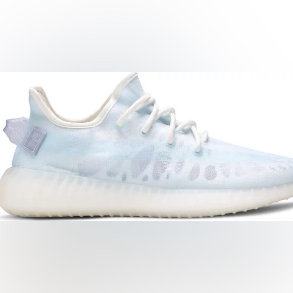 Yeezy Women's Sneakers - Light Blue and White Size 8 Mens Very Airy Lightweight - Picture 1 of 6